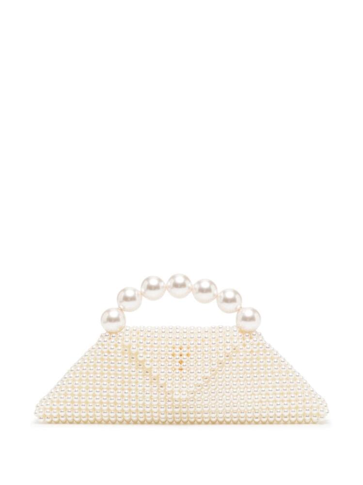 Vanina Nuit Blanche faux-pearl mini bag - White Cover