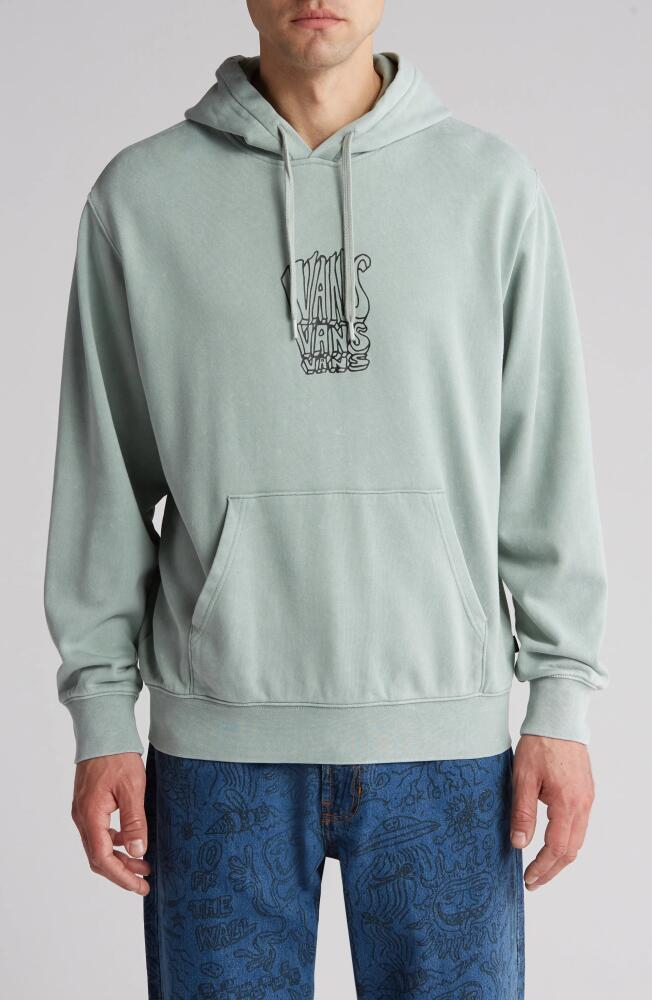 Vans Crash Stack Loose Cotton Blend Hoodie in Iceberg Green Cover