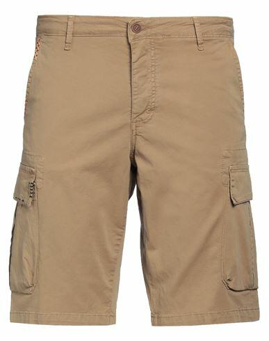 Rar Man Shorts & Bermuda Shorts Camel Cotton, Elastane Cover