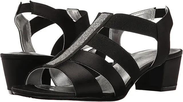 David Tate Eve (Black Satin) Women's Dress Sandals Cover