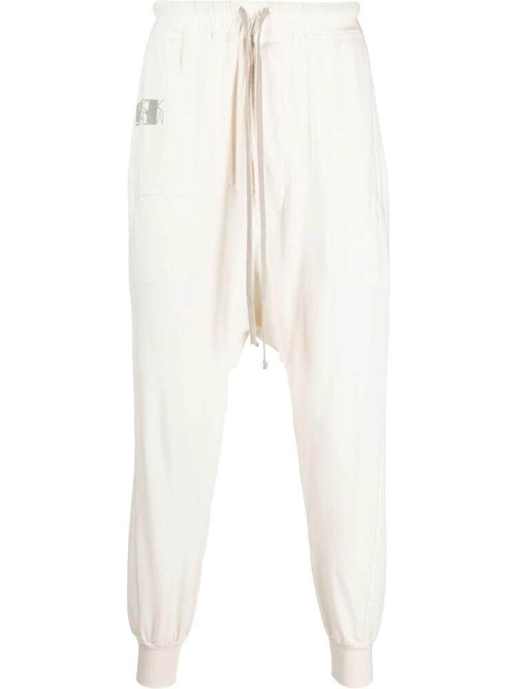 Rick Owens DRKSHDW drop crotch tapered track pants - Neutrals Cover