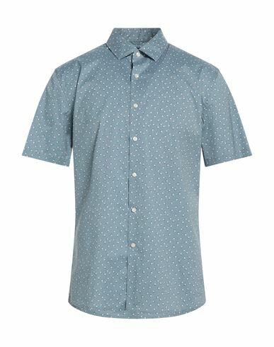 Michael Kors Mens Man Shirt Pastel blue Cotton, Nylon, Elastane Cover