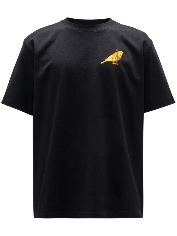 JW Anderson Anchor logo-embroidered T-shirt - Black Cover