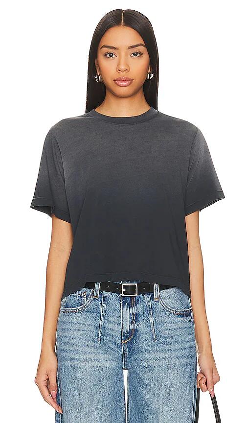 Michael Lauren Hester Ombre Crop Boxy Tee in Black Cover