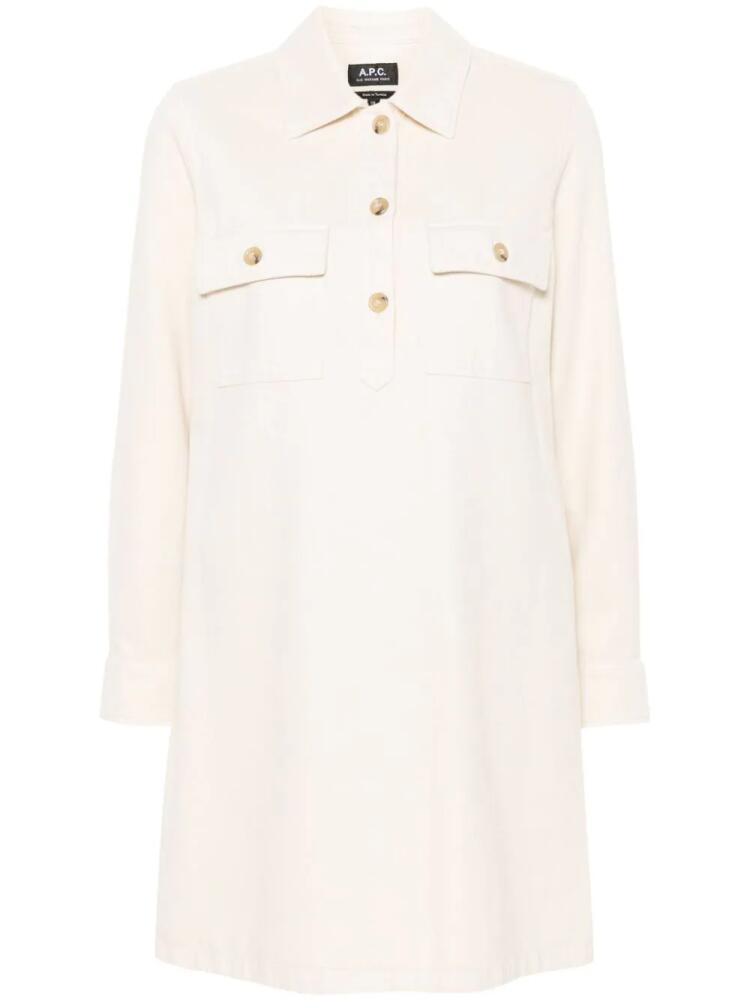 A.P.C. Mia denim mini dress - Neutrals Cover