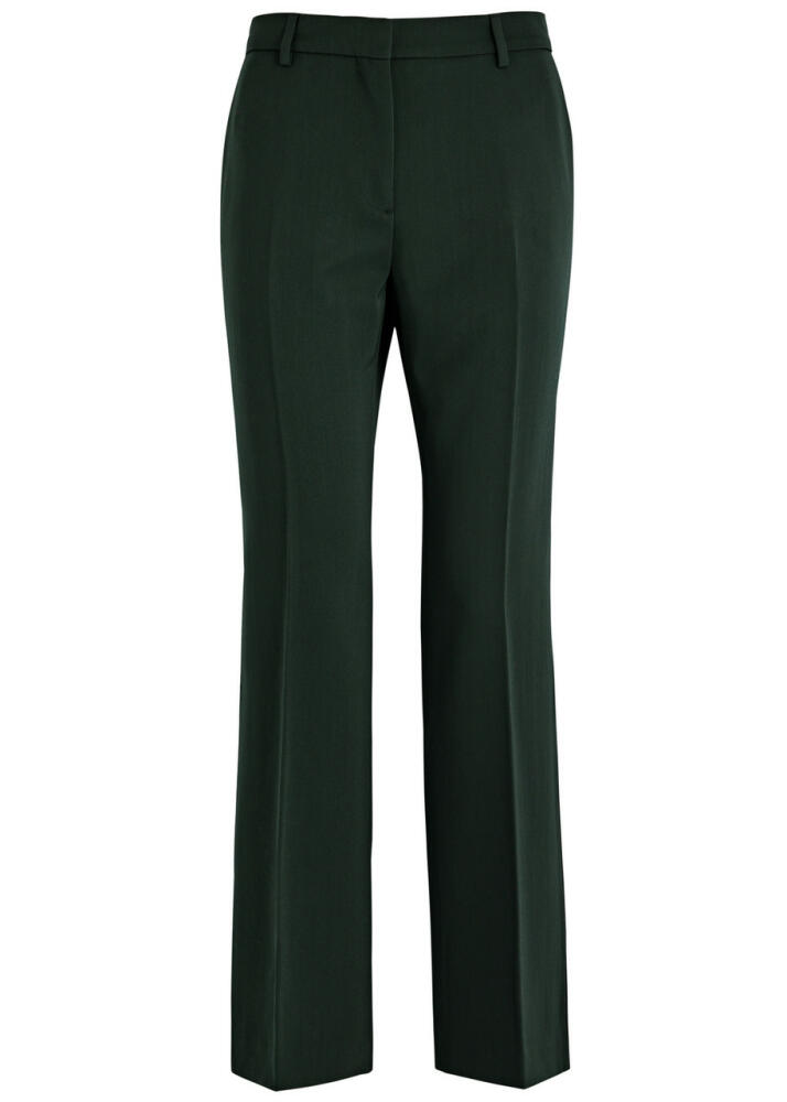 Wales Bonner Iris Wool-blend Trousers - Green Dark Cover