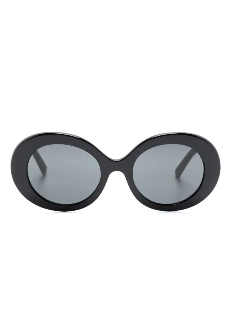 Dolce & Gabbana Eyewear Logo oval-frame sunglasses - Black Cover