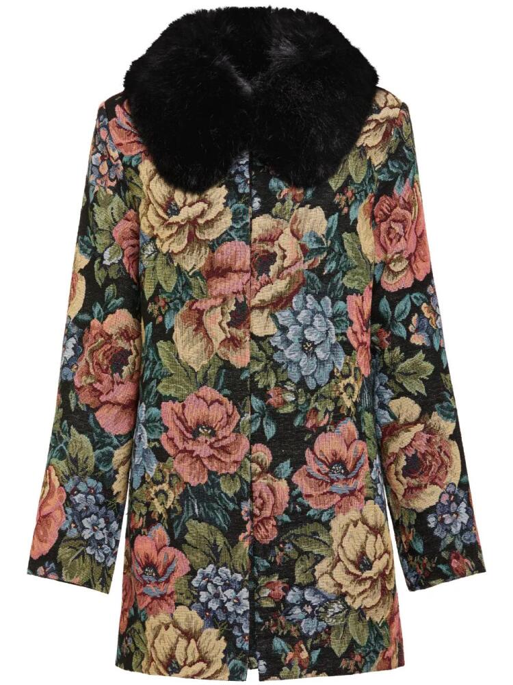 Unreal Fur Monarch floral-pattern jacket - Green Cover