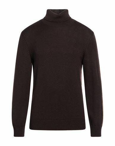 Primo Emporio Man Turtleneck Dark brown Merino Wool, Acrylic Cover