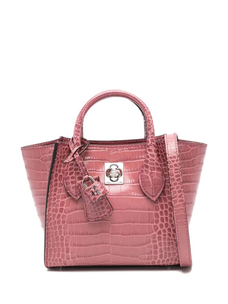 Ermanno Scervino crocodile-embossed tote bag - Pink Cover