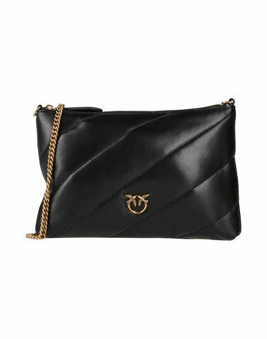 Pinko Woman Cross-body bag Black Leather Cover