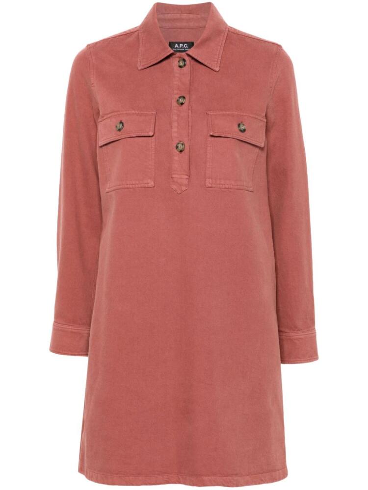 A.P.C. Mia denim mini dress - Pink Cover