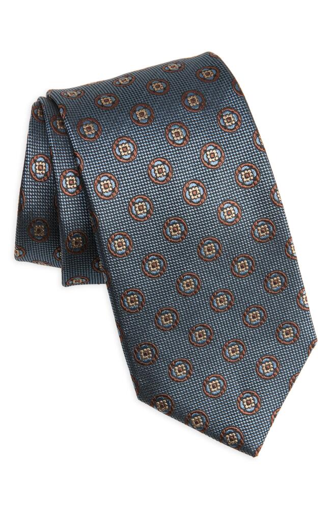 Canali Medallion Silk Tie in Blue Cover