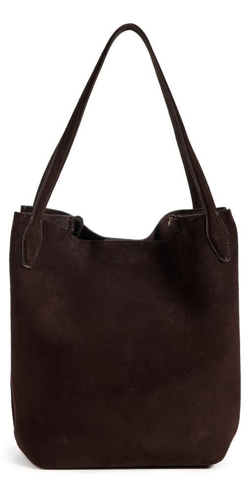 Madewell Suede Soft Grain Shopper Tote Dark Carob Cover