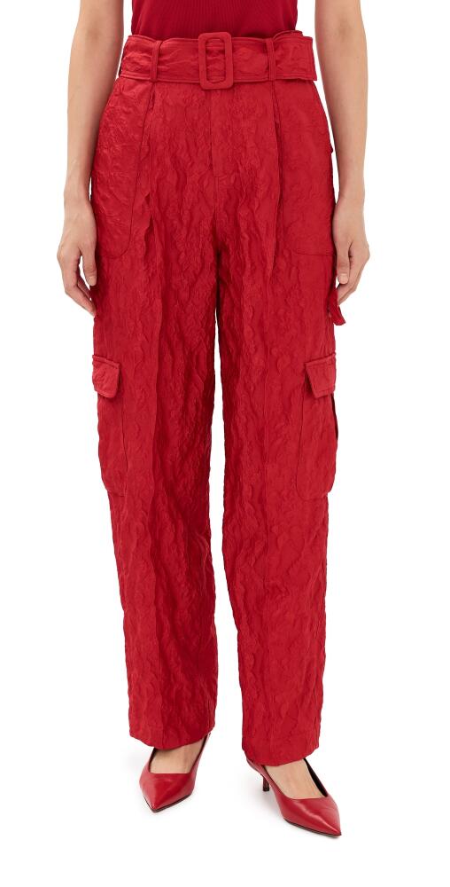 Rosie Assoulin Cargo Pants Red Cover