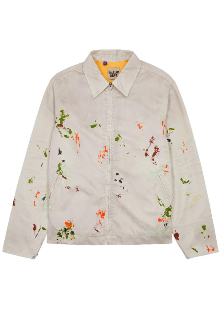 Gallery Dept. Montecito Paint-splattered Cotton Jacket - White Cover