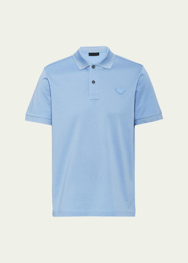 Prada Men's Pique Polo Shirt Cover