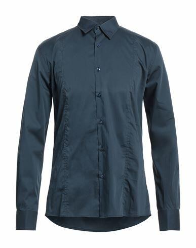 Primo Emporio Man Shirt Midnight blue Cotton, Nylon, Elastane Cover