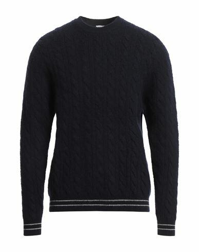 Eleventy Man Sweater Midnight blue Wool, Cashmere Cover