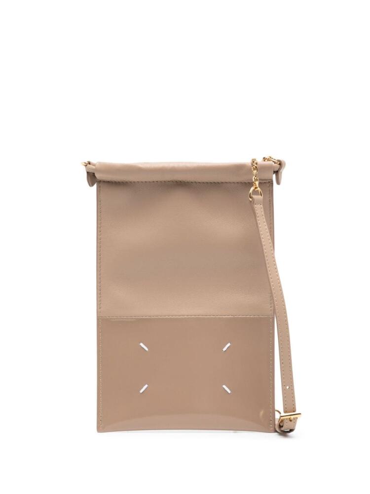 Maison Margiela Four Stitch-logo drawstring crossbody bag - Neutrals Cover