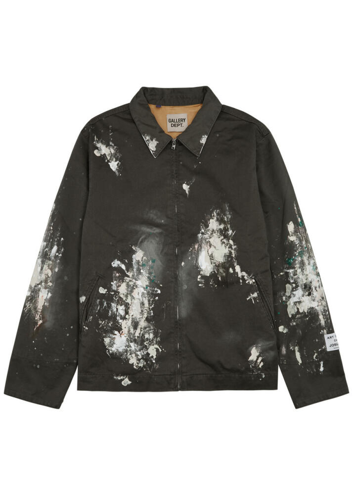 Gallery Dept. Montecito Paint-splattered Cotton Jacket - Black Cover