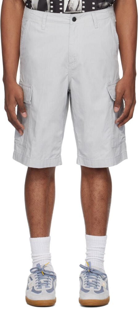 Carhartt Work In Progress Gray Regular Cargo Shorts Cover