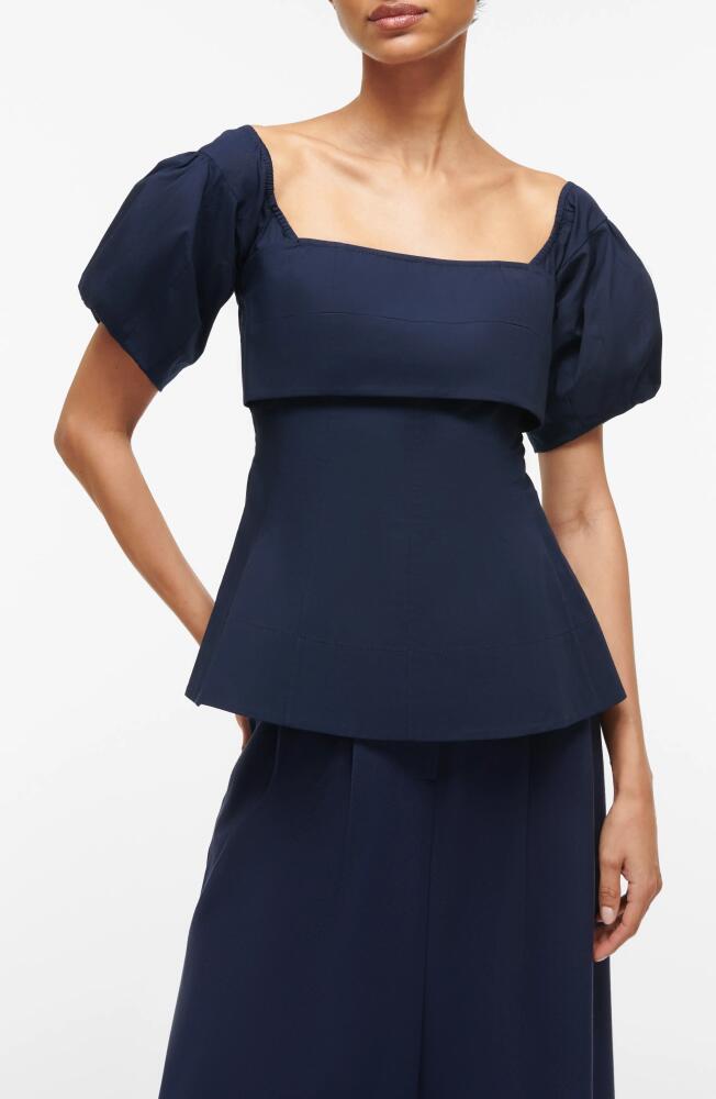 STAUD Palmero Corset Top in Navy Cover