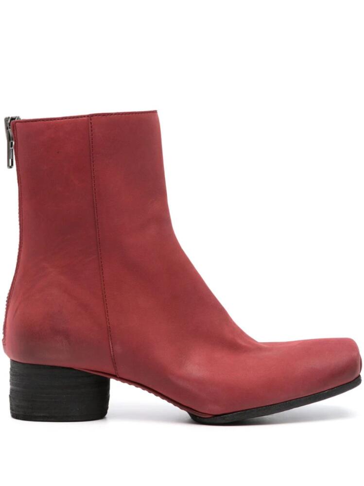 Uma Wang square-toe 40mm ankle boots - Red Cover