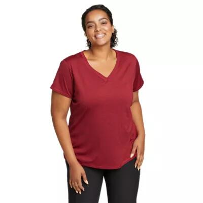 Eddie Bauer Women's Resolution Short-Sleeve V-Neck T-Shirt Cover