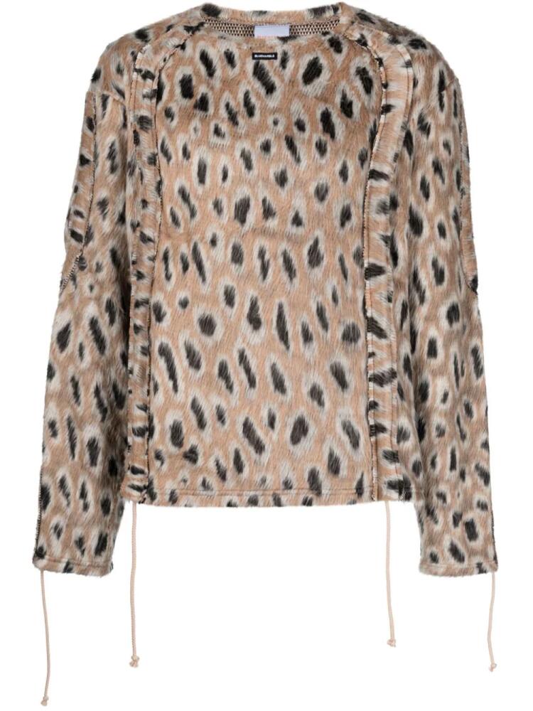 BLUEMARBLE leopard-print brushed-finish jumper - Neutrals Cover