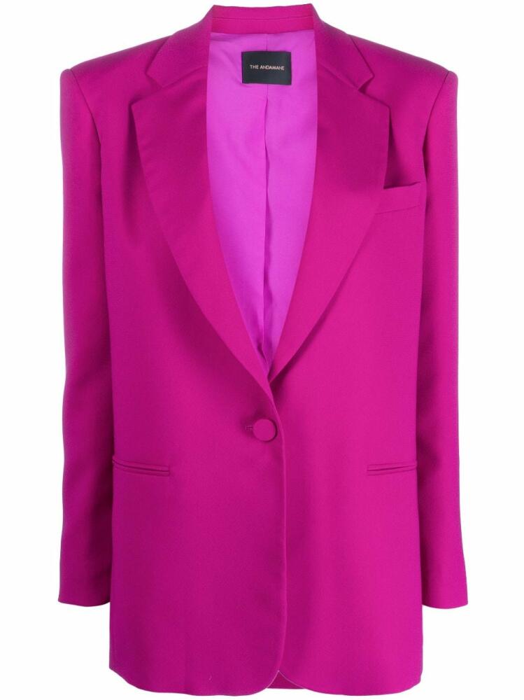 THE ANDAMANE notched-lapel single-breasted blazer - Pink Cover