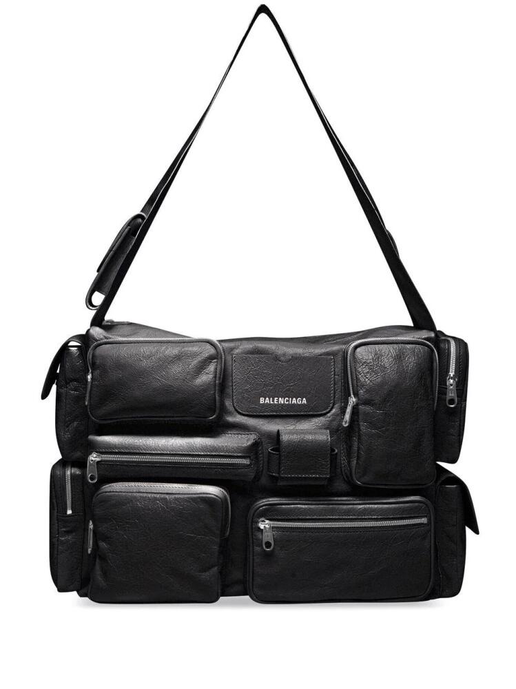 Balenciaga Superbusy logo zipped shoulder bag - Black Cover