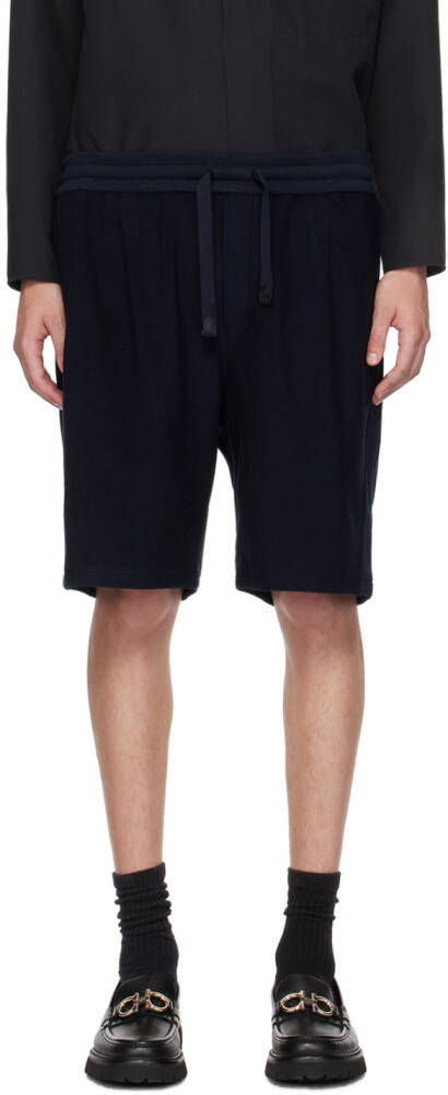 Brioni Navy Drawstring Shorts Cover