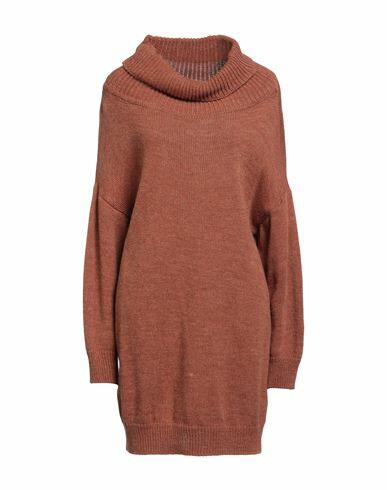 Biancoghiaccio Woman Turtleneck Brown Acrylic, Wool, Viscose, Alpaca wool, Polyester Cover