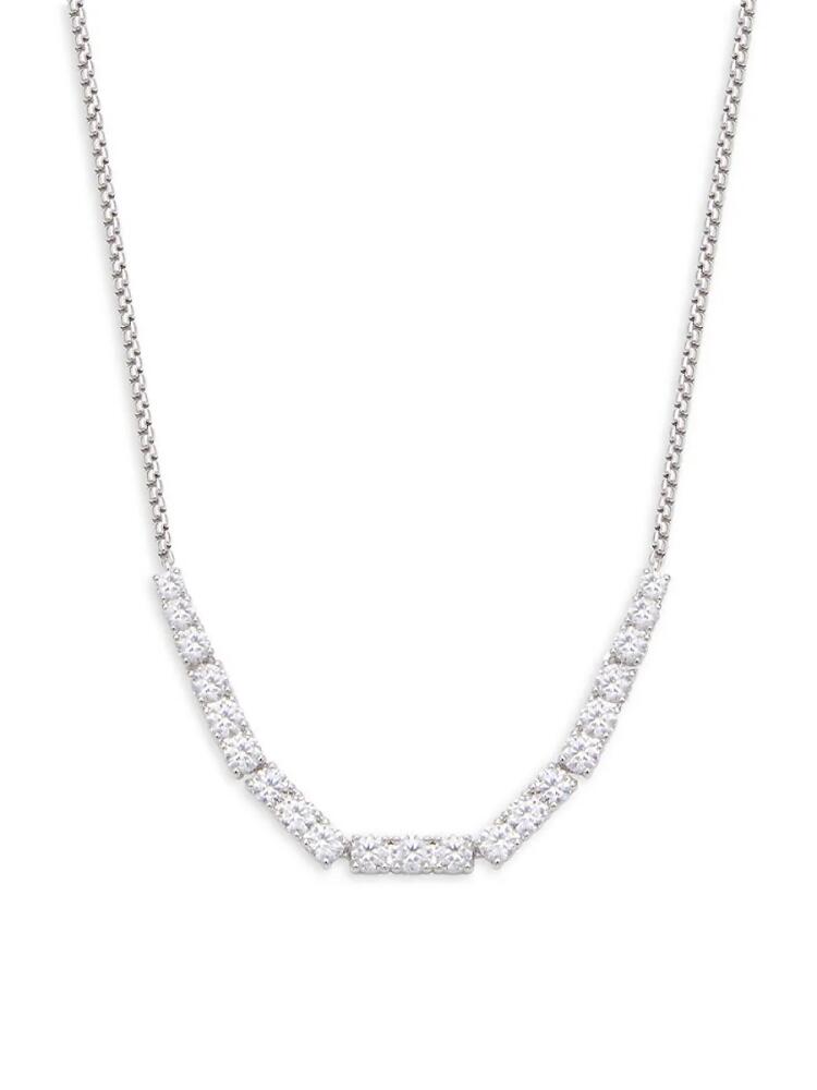 Adriana Orsini Women's Rhodium Plated Cubic Zirconia Necklace Cover