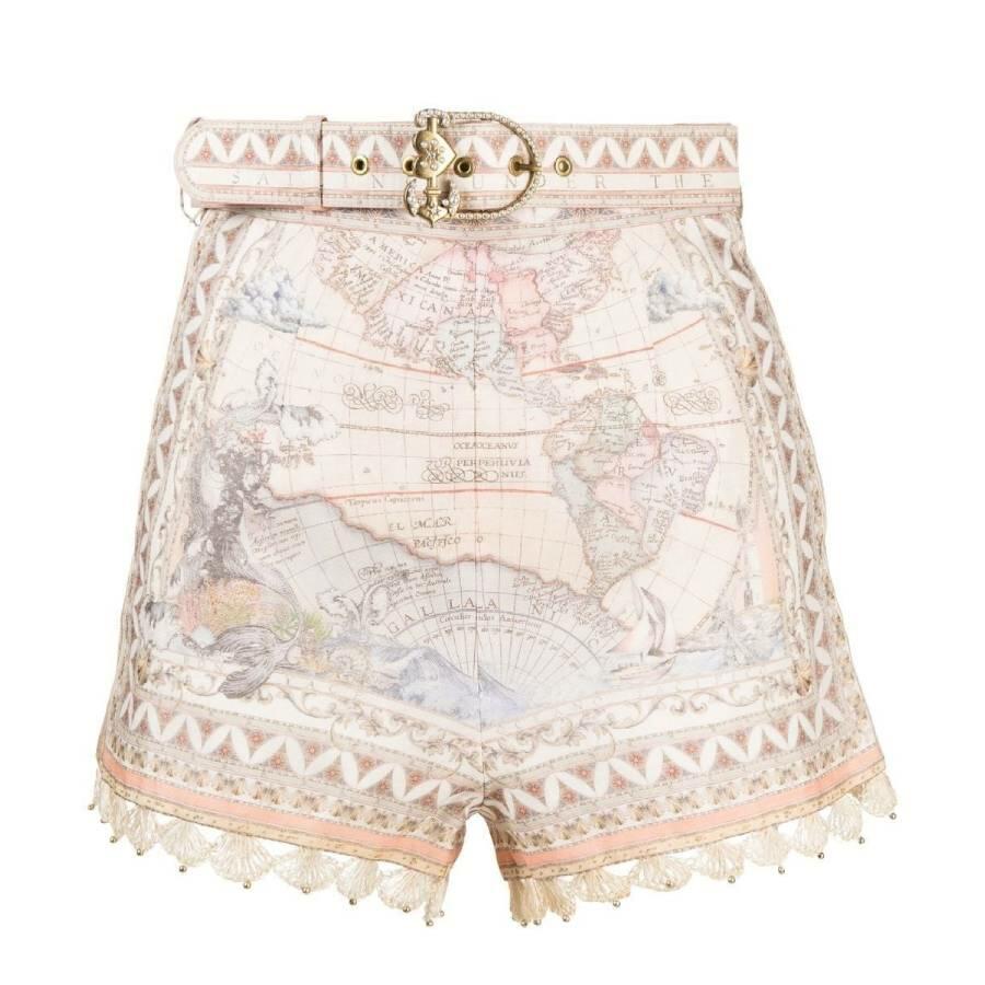 Zimmermann Odyssey High Tide Belted Shorts Cover