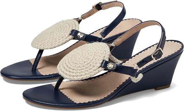 Jack Rogers Reef Wedge (Midnight/Ivory) Women's Shoes Cover