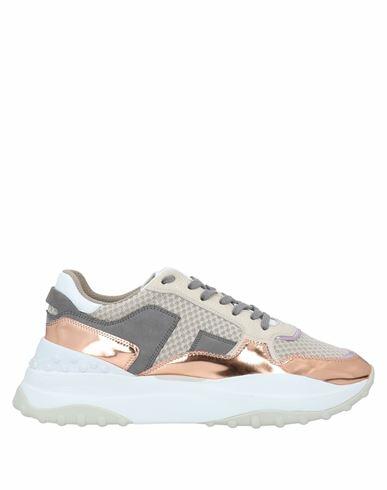 Tod's Woman Sneakers Light grey Leather, Textile fibers Cover