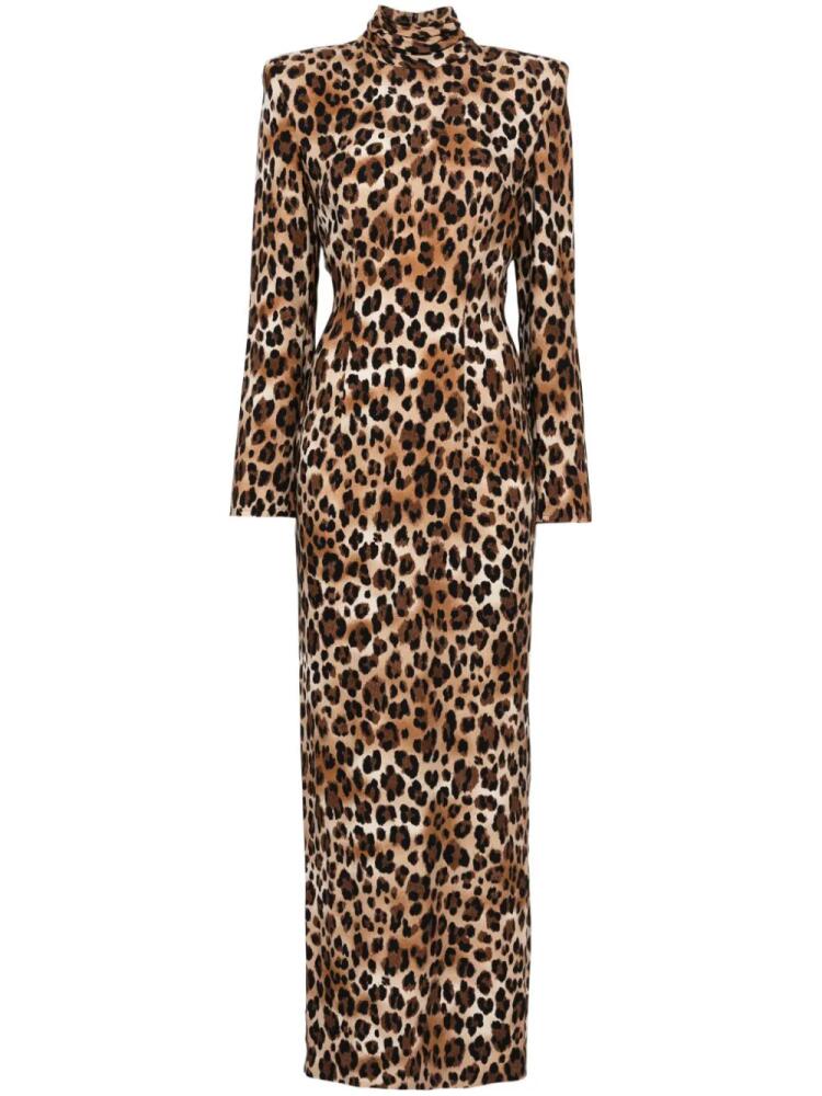 Rowen Rose leopard-print maxi dress - Brown Cover