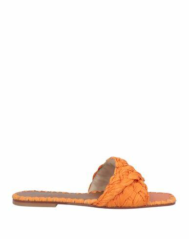 De Siena Woman Sandals Orange Textile fibers Cover