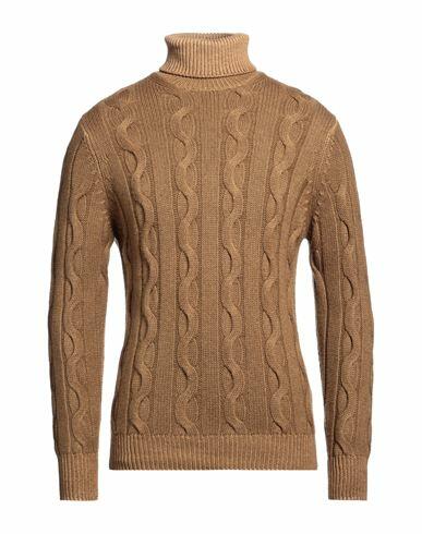 Filippo De Laurentiis Man Turtleneck Camel Merino Wool, Silk, Cashmere Cover