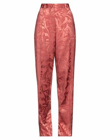 Just Cavalli Woman Pants Coral Viscose, Acetate, Elastane Cover