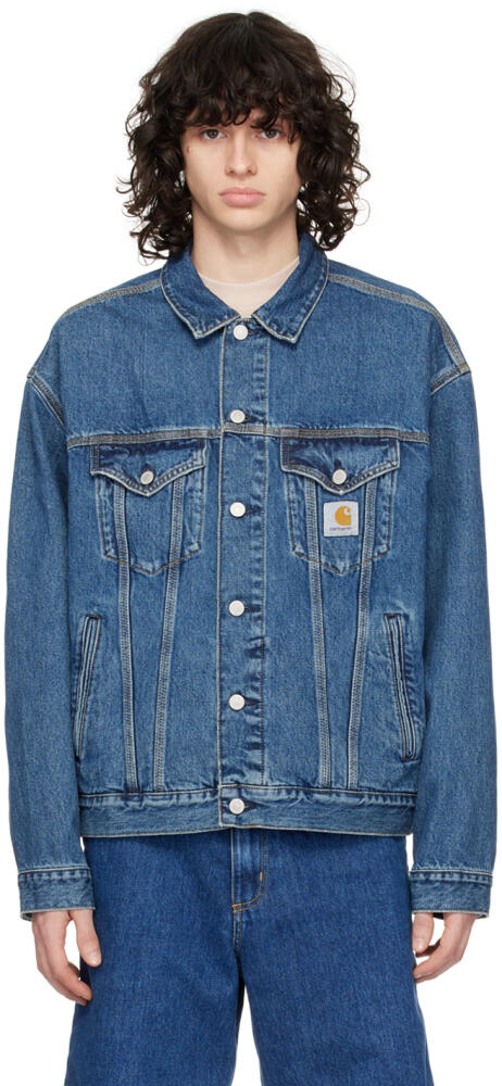 Carhartt Work In Progress Indigo Helston Denim Jacket Cover