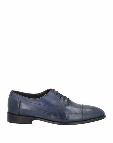 Calpierre Man Lace-up shoes Navy blue Soft Leather Cover