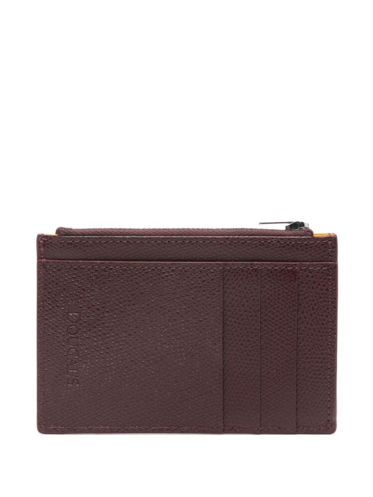 Doucal's leather card holder - Red Cover