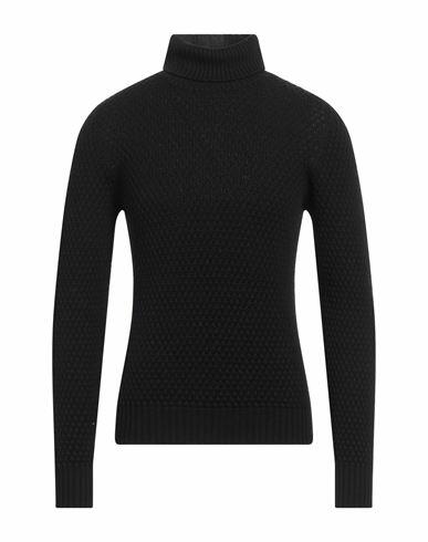 7.1 Settepuntouno Man Turtleneck Black Merino Wool Cover