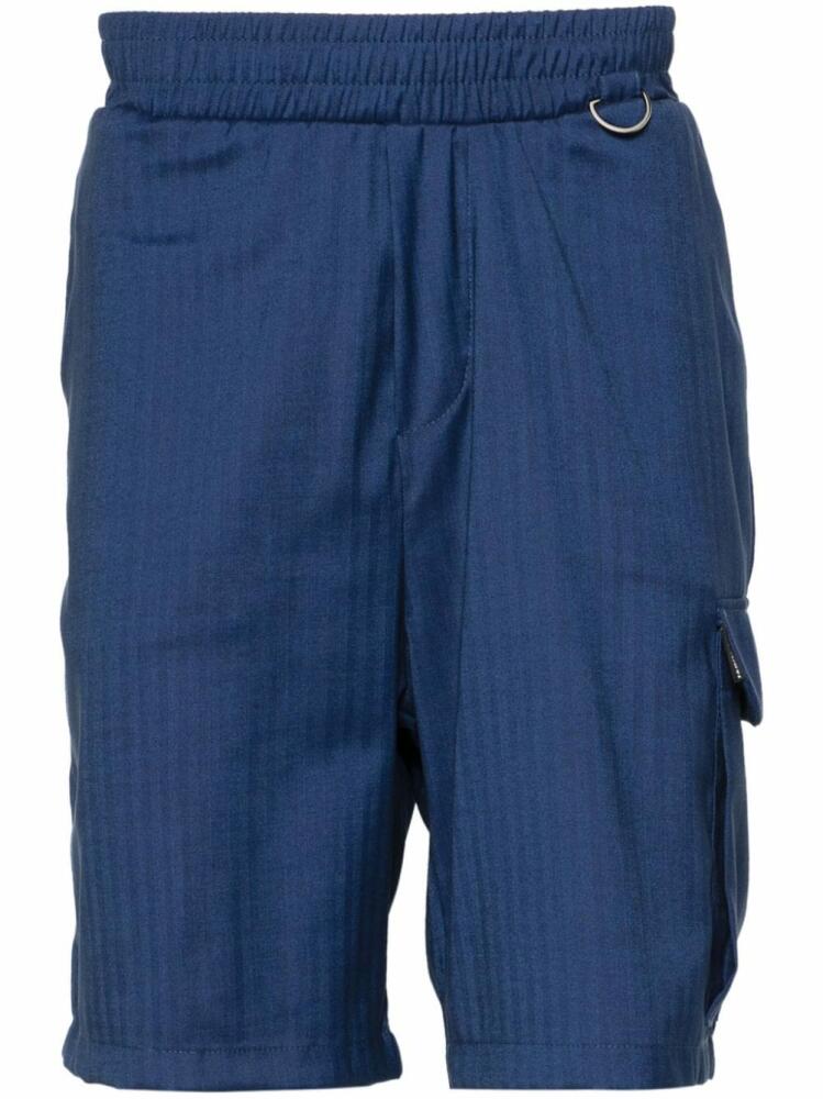 Family First herringbone-pattern cargo shorts - Blue Cover