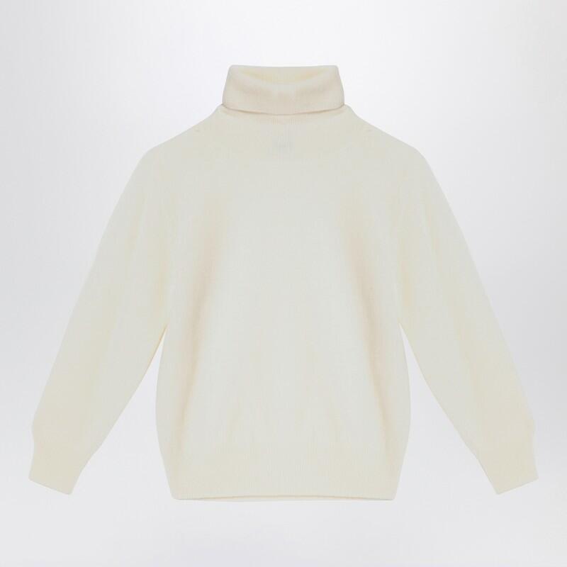 Il Gufo Ivory turtleneck sweater in wool Cover