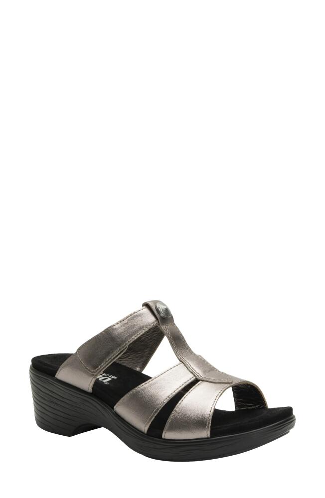 Alegria by PG Lite Shantal Platform Slide Sandal in Pewter Cover