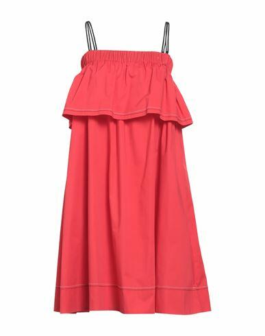 Sfizio Woman Midi dress Red Cotton, Elastane Cover